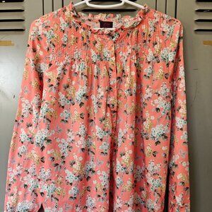 J. Crew / Liberty of London long-sleeved smocked top
